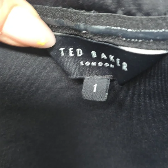 Ted Baker Pholly black fold over off shoulder top 4 small - Picture 8 of 14